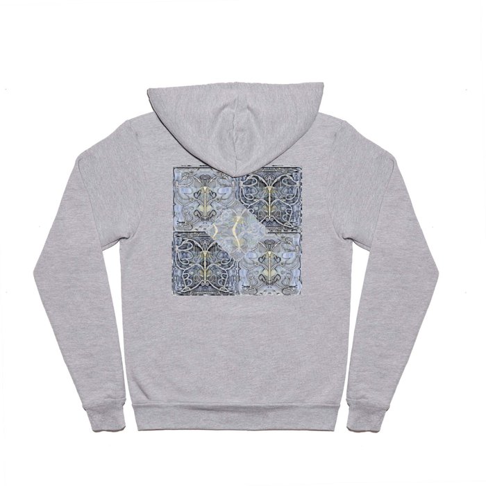 Silver ^ Pewter Butterfly Collage Hoody
