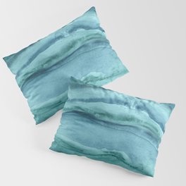 Watercolor Agate - Teal Blue Pillow Sham