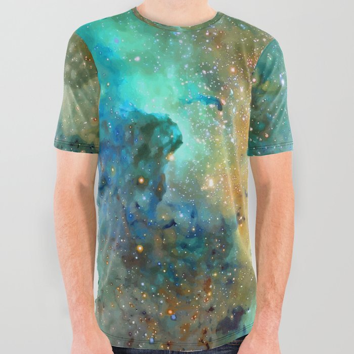 Colorful Cosmos All Over Graphic Tee