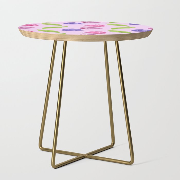 tulips pattern hand draw watercolor Side Table