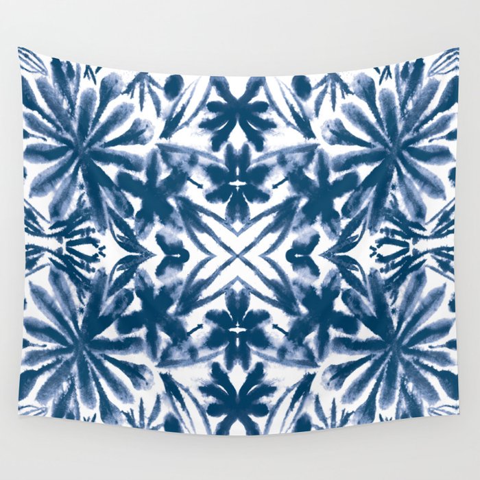 Ocean Shibori Wall Tapestry