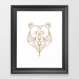 Gold Bear Two Framed Art Print