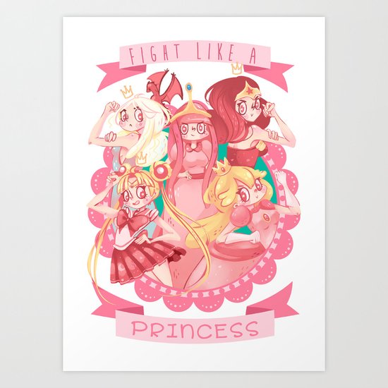 Fight like a Princess! Art Print