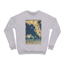 old florida map Crewneck Sweatshirt
