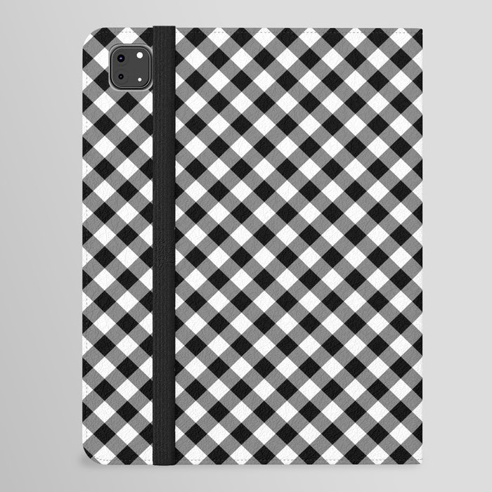 Classic Gingham Black and White - 08 iPad Folio Case