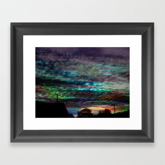 WaterColor SunSet Framed Art Print