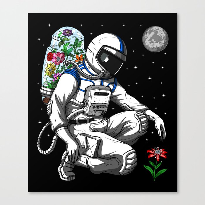 Astronaut Ecologist Canvas Print