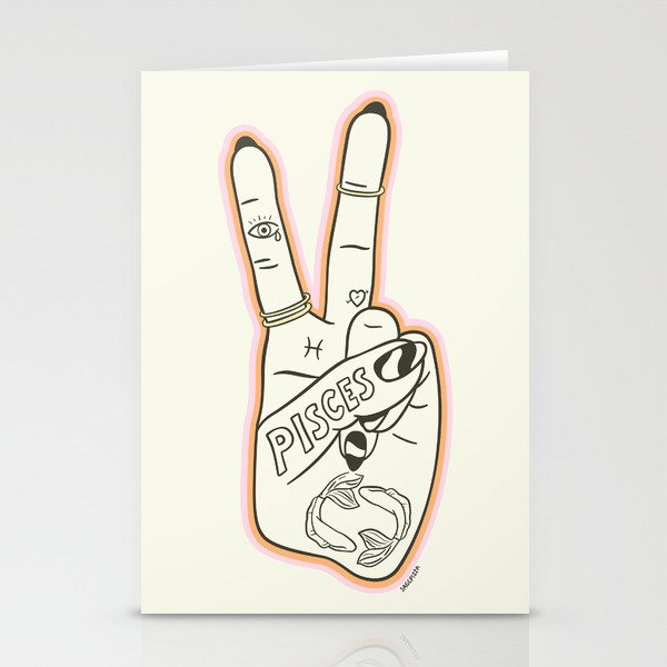 PISCES (Peace Sign Collection) Stationery Cards