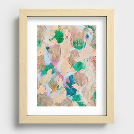 Mocha Chills, Abstract Recessed Framed Print