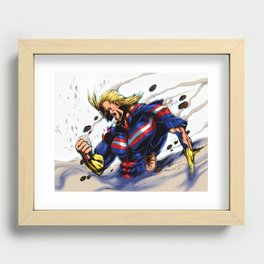 AllMight, The last fight Recessed Framed Print