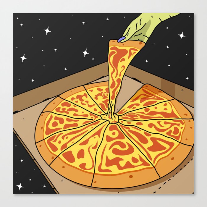 Universe Pizza Delivery Canvas Print