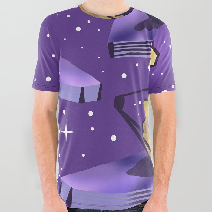 JWST Space Telescope pattern All Over Graphic Tee