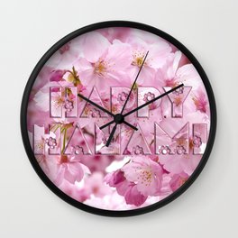 Japanese Cherry Blossom Festival Sakura Matsuri Happy Hanami Wall Clock | Photo, Sakuramatsuri, Spring, Japanesefestival, Hanami, Happyhanami, Flowers, Blossoms, Flowerviewing, Pinkflower 