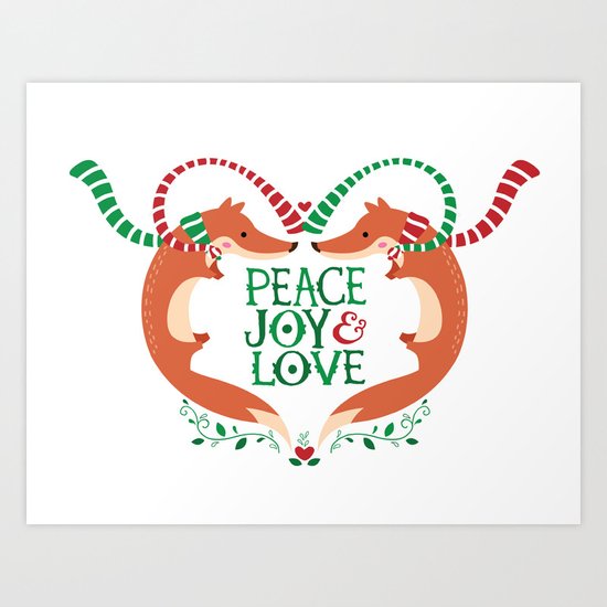 Peace, Joy, Love Art Print