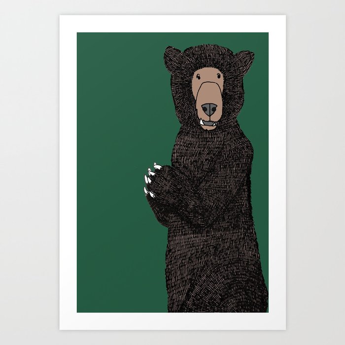 Cheeky bear Art Print