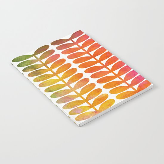 Colorful Leaves from Blue to Orange Notebook