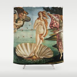 The Birth of Venus by Sandro Botticelli, 1445 Shower Curtain