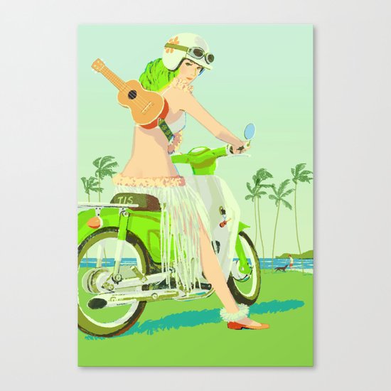 Ukulele Girl Canvas Print