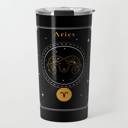 Aries Symbol | Zodiac Sign Art Travel Mug