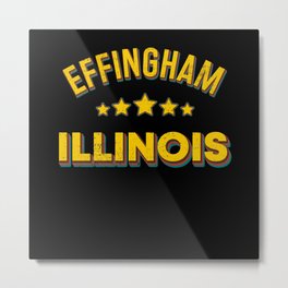 Effingham Illinois Metal Print | Illinois Ctiy, Usa Flag, Effingham, Graphicdesign, Effingham City, Effingham Usa Flag, Usa Flag Vintage, America, Illinois State, American Flag 