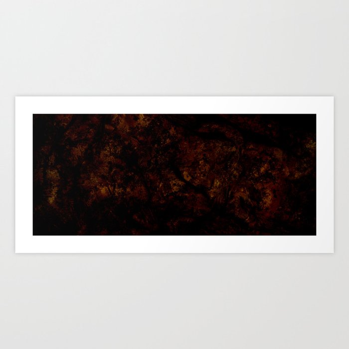 Dark brown red Art Print