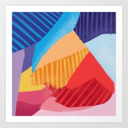 Graphic Colorful Painted Pattern Art Print