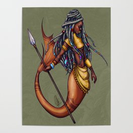 Tribal Mermaid Poster