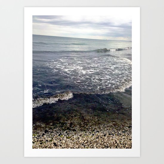 mussel beach. Art Print