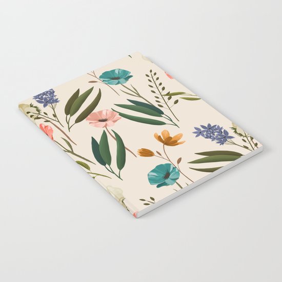 Floral 247 Cream Notebook