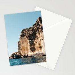 Mexico Photography - Tall Cliff By The Ocean Shore Stationery Card