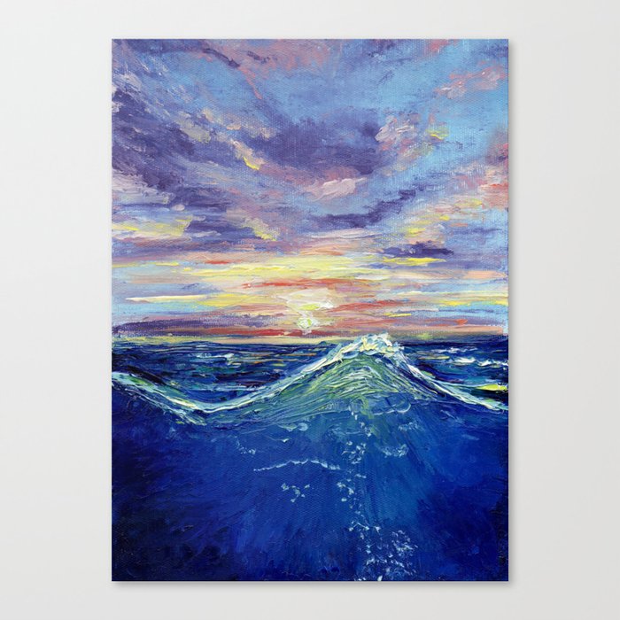 The settled sea Canvas Print