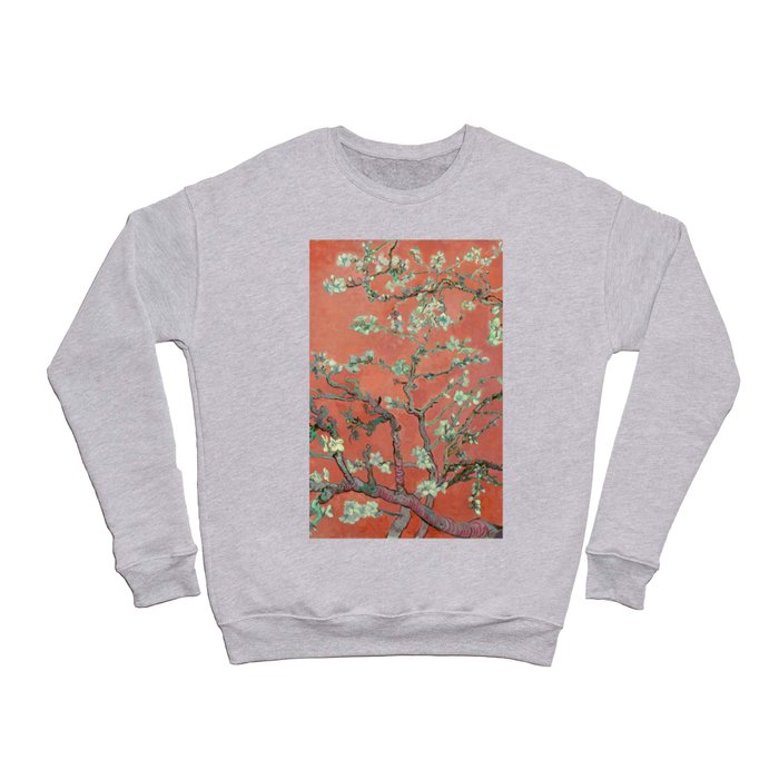 Vincent van Gogh "Almond Blossoms" (edited orange) Crewneck Sweatshirt