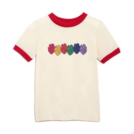 Rainbow Hearts Kids T Shirt