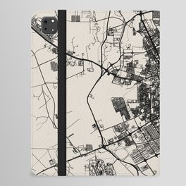 Doha, Qatar - City Map, Minimal Aesthetic iPad Folio Case
