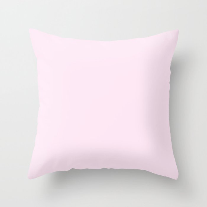 Peony Drama ~ Pale Pink Coordinating Solid Throw Pillow