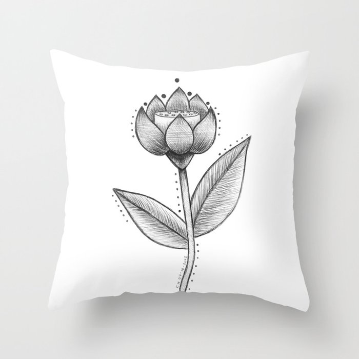 Lotus Be  Throw Pillow