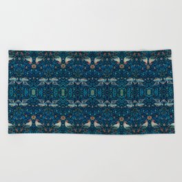 William Morris Arts & Crafts Pattern #5 Beach Towel