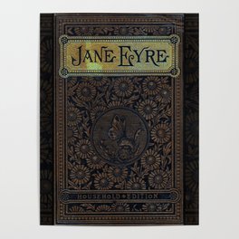 Jane Eyre by Charlotte Bronte, Vintage Book Cover Poster