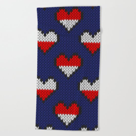 Heart half full half empty Beach Towel