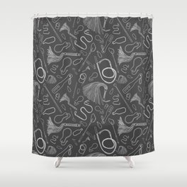 Grey Impact Toys - Sex Toy Collection Shower Curtain