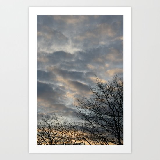 Cloudy sky Art Print