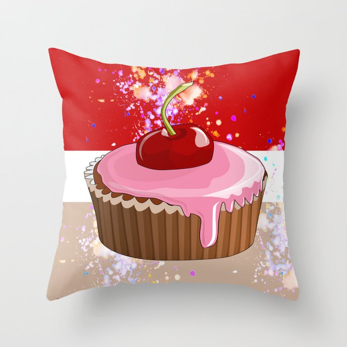 Cupcake-1 Throw Pillow