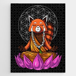 Red Panda Bear Zen Yoga Meditation Jigsaw Puzzle