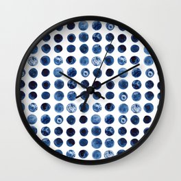 Blueberries | Watercolour Pattern Wall Clock