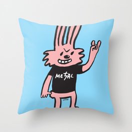 Metal Bunny Throw Pillow
