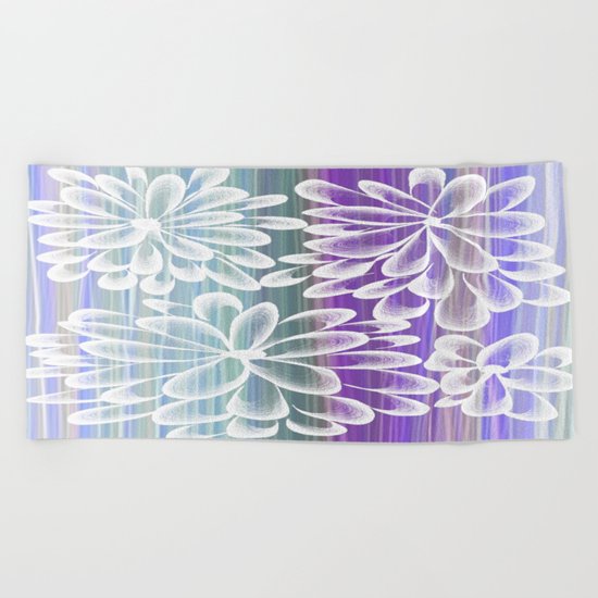 Fancy Floral Beach Towel