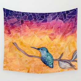 Hummingbird in the Desert Wall Tapestry