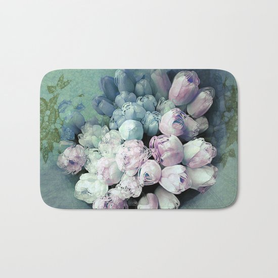 Tulips Antique Bath Mat