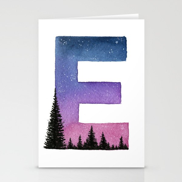 Galaxy Alphabet Series: E Stationery Cards
