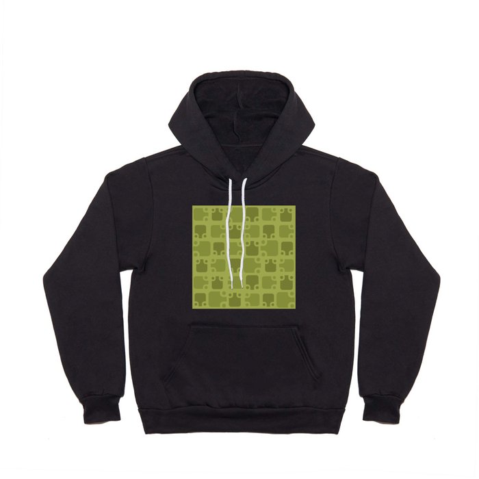 Mid Century Modern Abstract Pattern Olive Green 3 Hoody